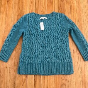 Loft women’s green sweater size small NEW WITH TAGS